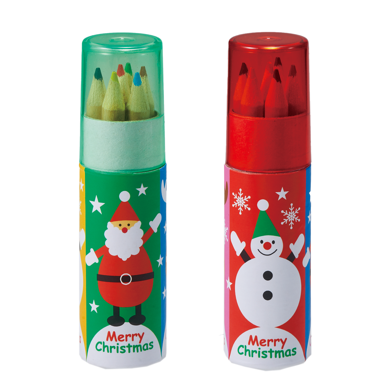 クリスマス色鉛筆（6本入り）