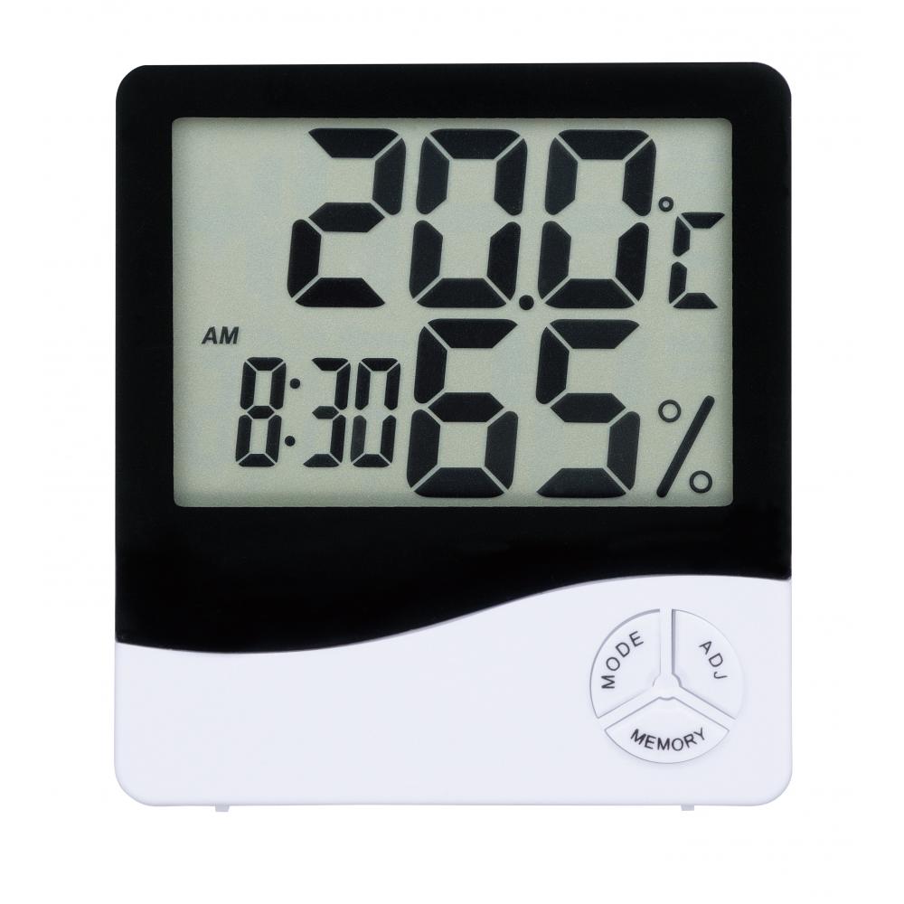 デジタル温湿度計　ウイルス対策　風邪対策　温度計　湿度計　デジタル時計　アラーム